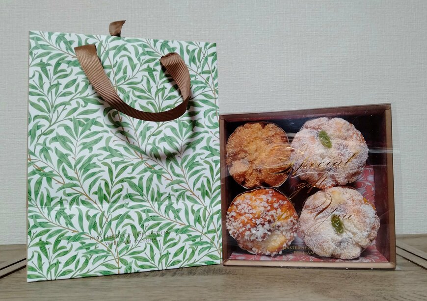 筆者撮影（セリア、ハンドルバッグS 縦 ウィリアム・モリス）