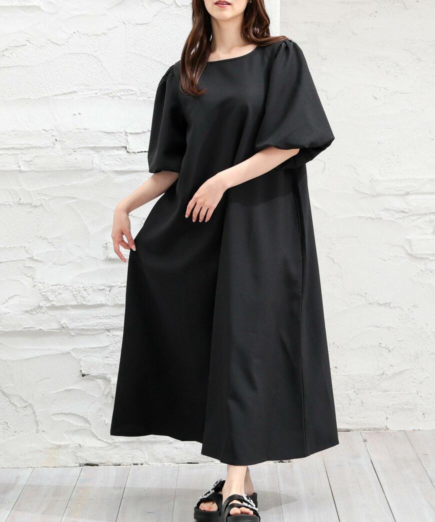 出所：ハニーズ公式通販 バルーン袖ワンピース