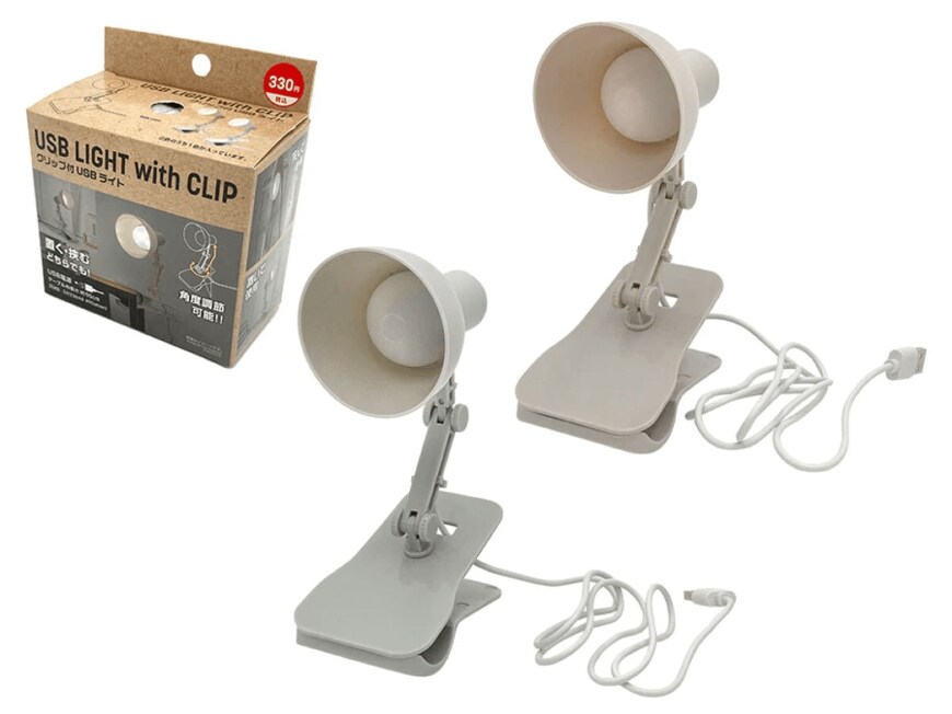 出所：ダイソー公式　クリップ付 ＵＳＢライト