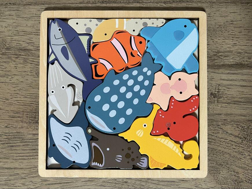 キャンドゥ、木製パズル　水族館　画像