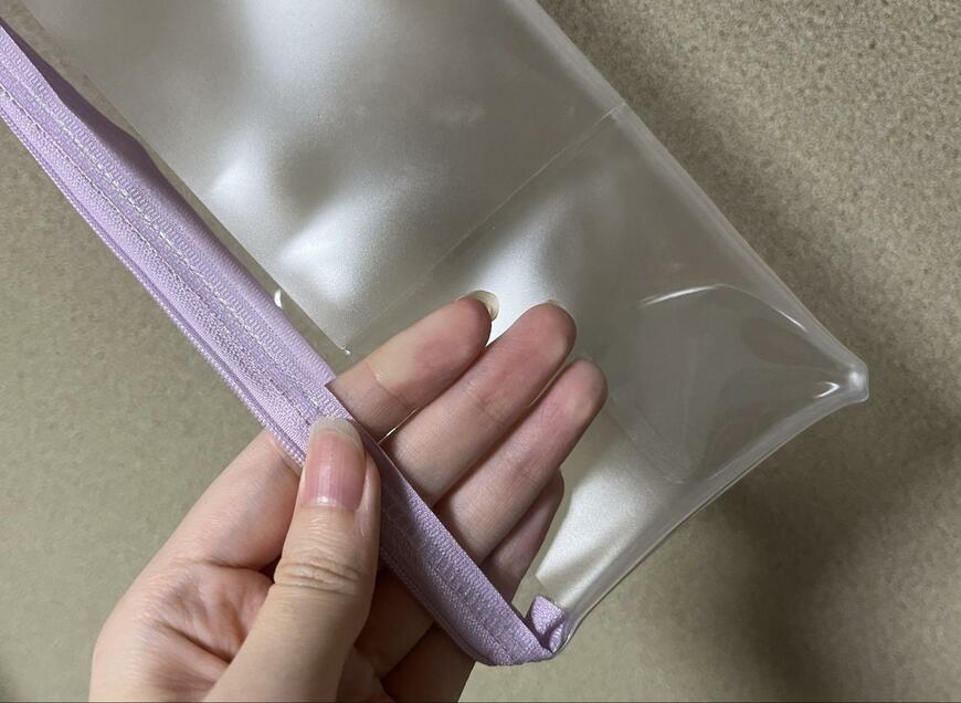 ダイソー、ポケット付ペンケース(CHM、パープル)商品画像