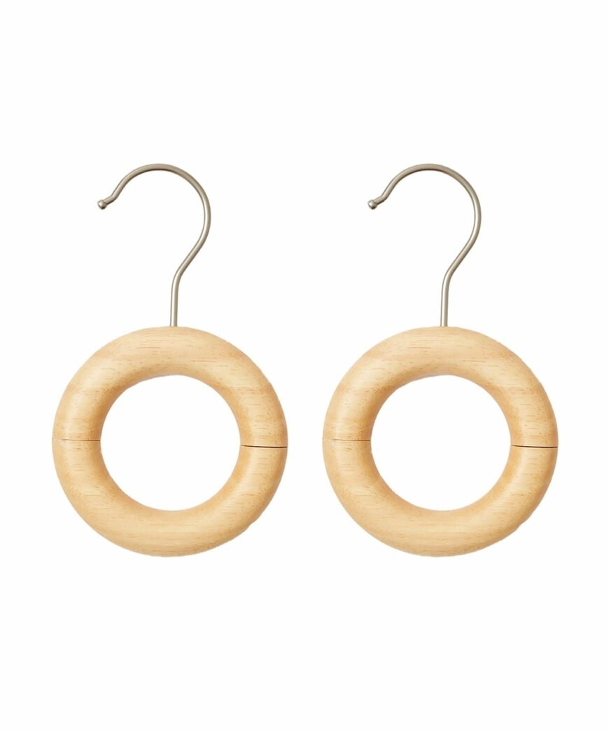 3COINS公式 WEB限定木製リングハンガー2個セット