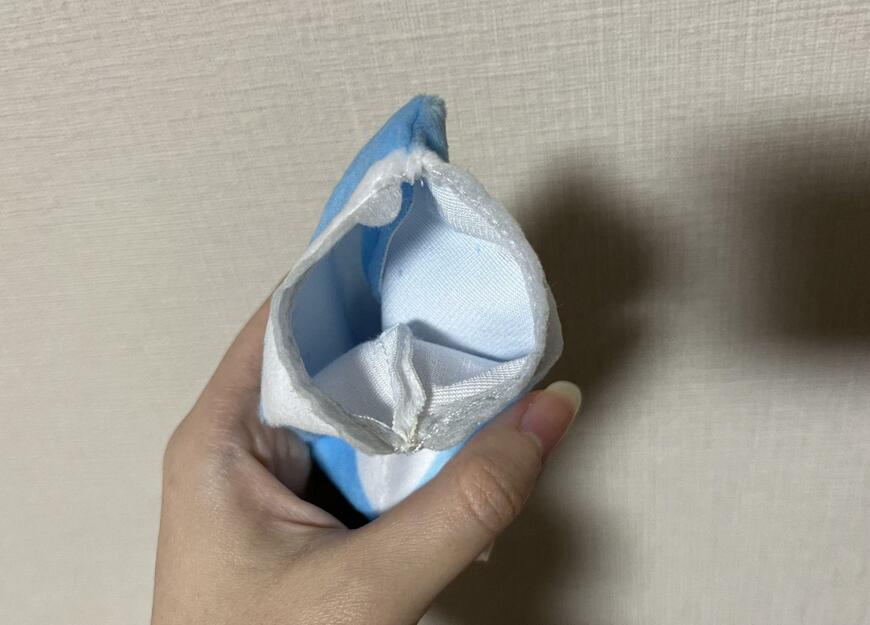 セリア、ぬい用食べられサメ ぬい活筆者撮影写真