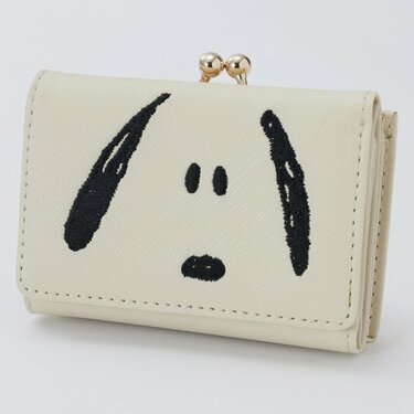スマホよりミニ」【しまむら】『スヌーピー刺繍がまぐち財布