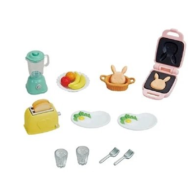 細部までかわいい「シルバニアファミリー おいしい朝食セット」（880円）