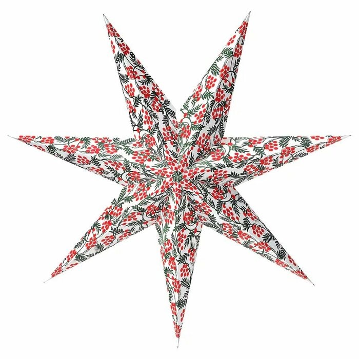 リンゴンベリーの個性的な柄が特徴のランプシェード