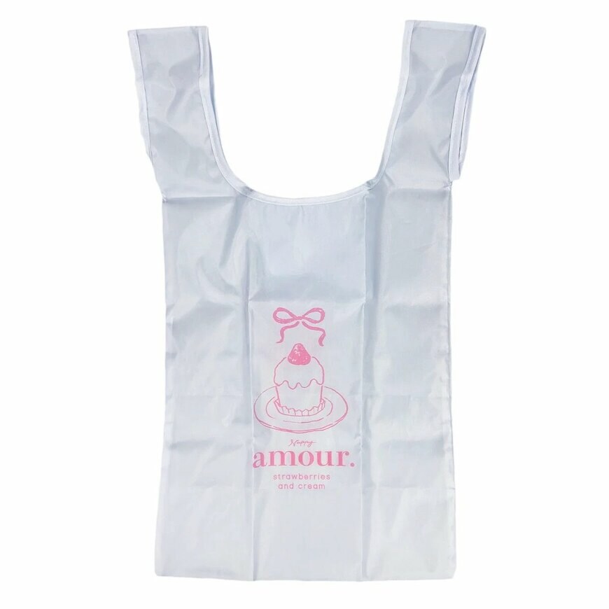 出所：ワッツ公式　NAPPYコラボ amour エコバックM ブルー