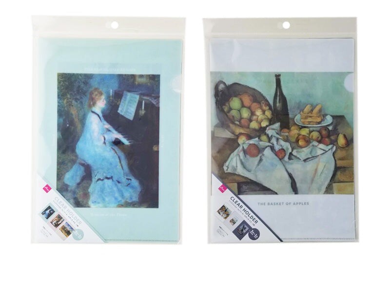 出所：公式通販ダイソーネットストア　クリアファイル（ルノワール・セザンヌ、A4、3枚）