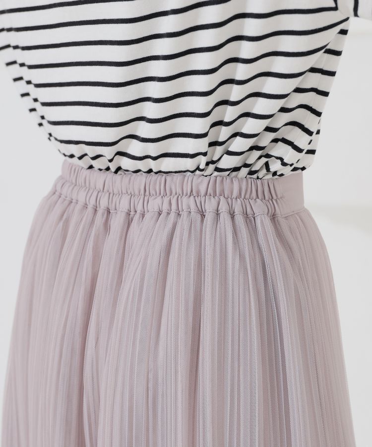 出所：ハニーズ公式通販 チュールプリーツスカート