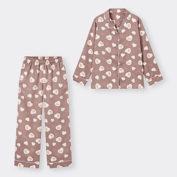 出所：GU公式オンラインストア パジャマ(長袖&ロングパンツ) Rilakkuma 1