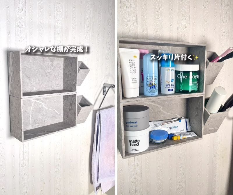 完成した「オシャレ棚」