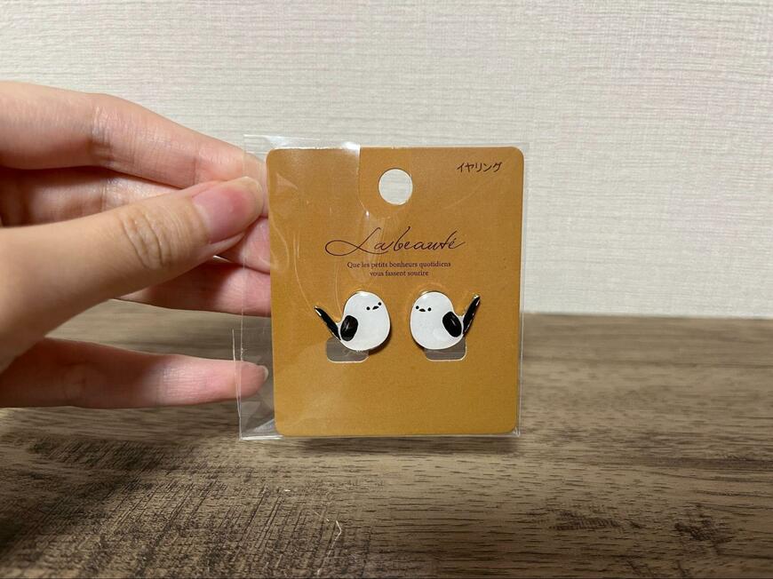 キャンドゥ、7872 シマエナガイヤリング画像