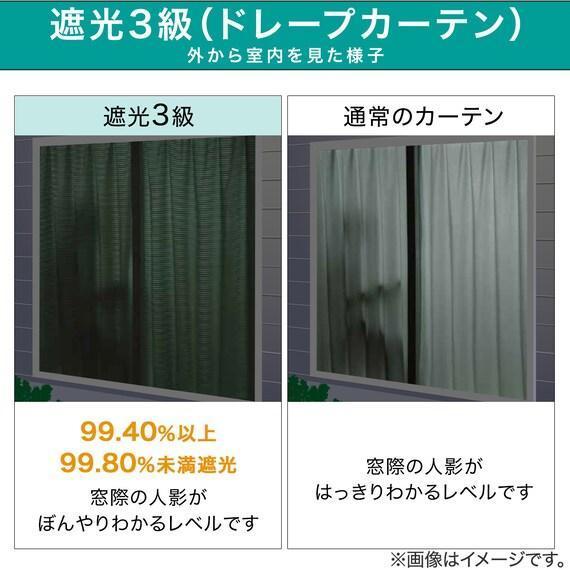 ニトリ、4枚セットカーテン、シマエナガ柄遮光3級の画像