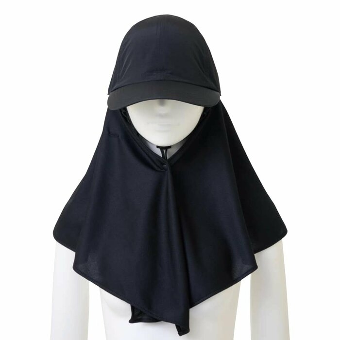 首筋から顔周りまでをぐるりと覆うことができます