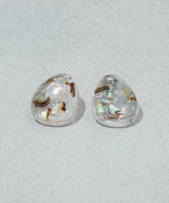 3COINS公式　箔封入クリアピアス