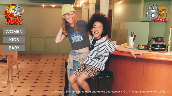 GUでは、世界的人気キャラクター「トムとジェリー」とのコラボレーション