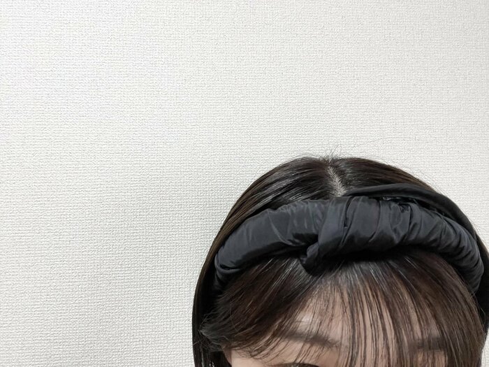 カチューシャサンバイザー着用
