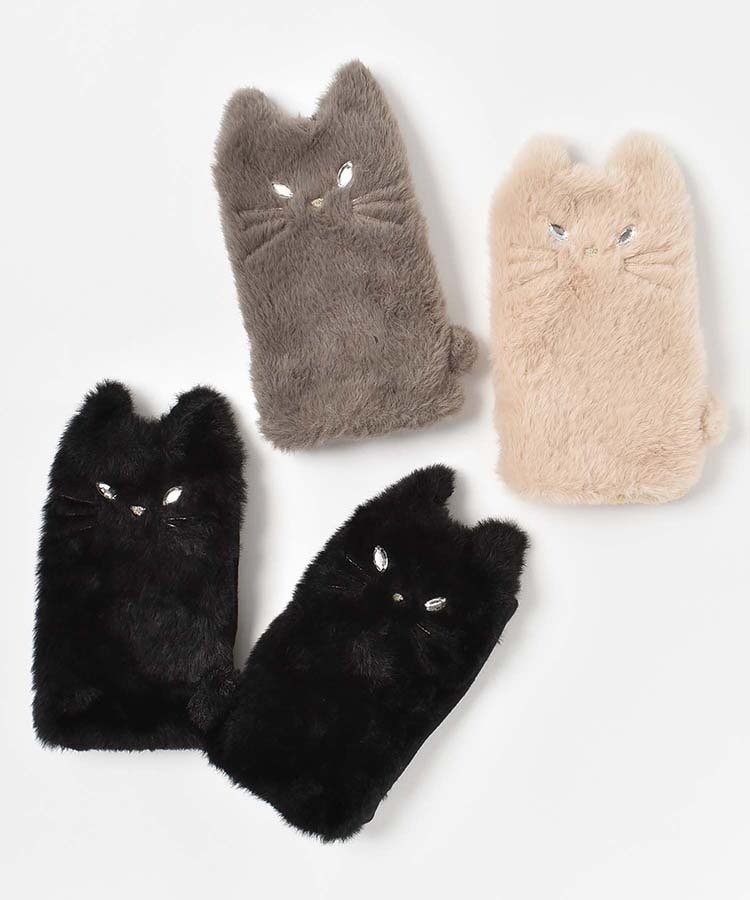 出所：ブルーブルーエ公式　指なしネコファーグローブ