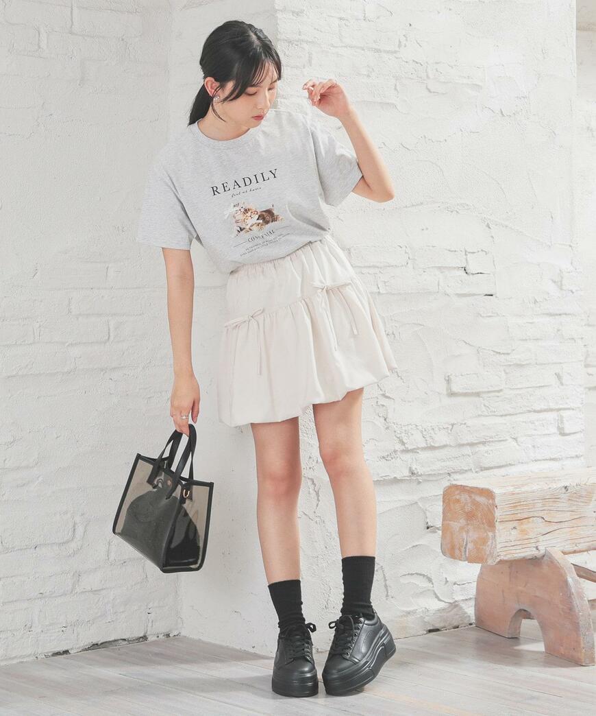 ハニーズ、ネコプリントＴシャツ画像