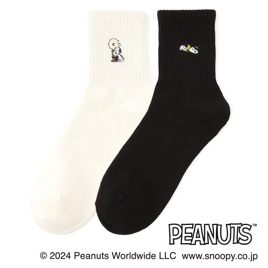 スヌーピーソックスS寸2足組