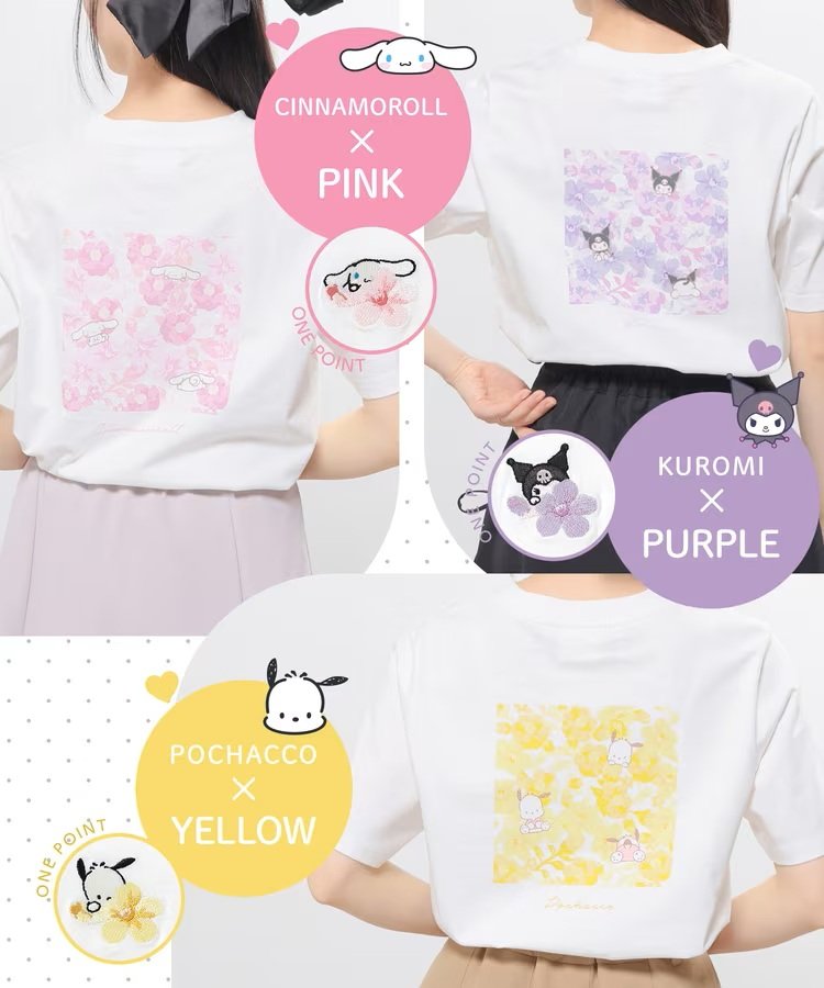 ハニーズ公式通販　サンリオキャラクターズ／Tシャツ（お花かくれんぼ）の画像