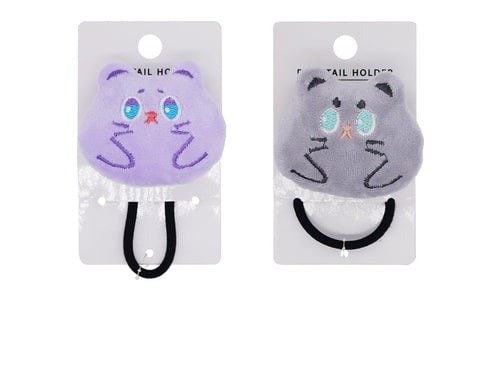 出所：ダイソー公式 ヘアポニー（おすわり猫）