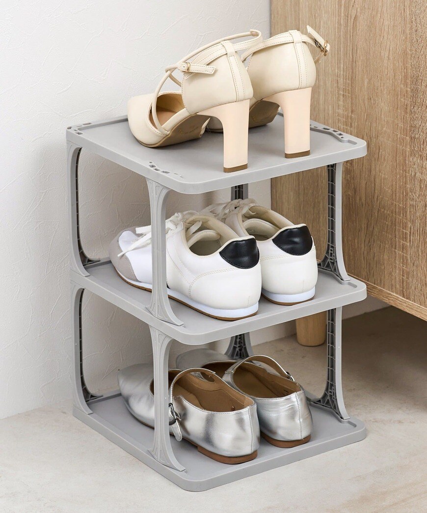 出所：パルグループ公式ファッション通販サイト　スタッキングシューズ収納棚：3段