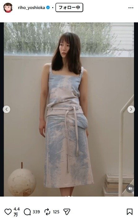 出所：吉岡里帆のInstagram（＠riho_yoshioka）　参照日：2026年4月9日