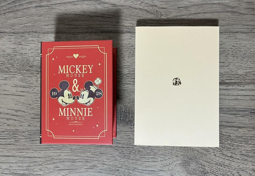 筆者撮影（セリア、ヴィンテージ風ブック型BOX/ミッキー＆ミニー）