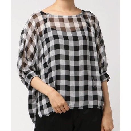 actuel - ギンガムチェックブラウス ¥6,372（税込）