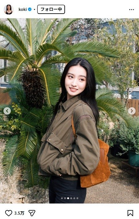 出所：Kōki, のInstagram（＠koki）　参照日：2026年2月16日