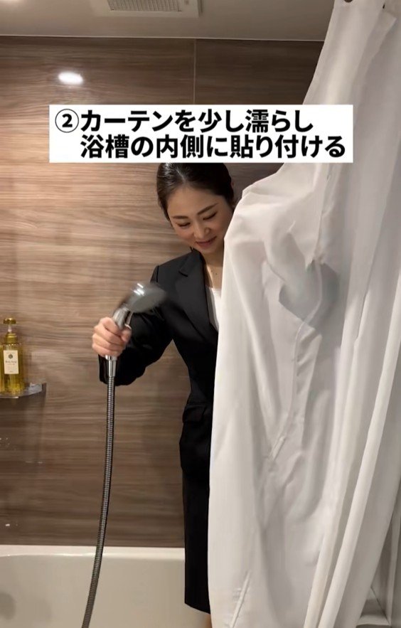 出所：@b_suites.official「ホテルのシャワールームを上手に使う方法」