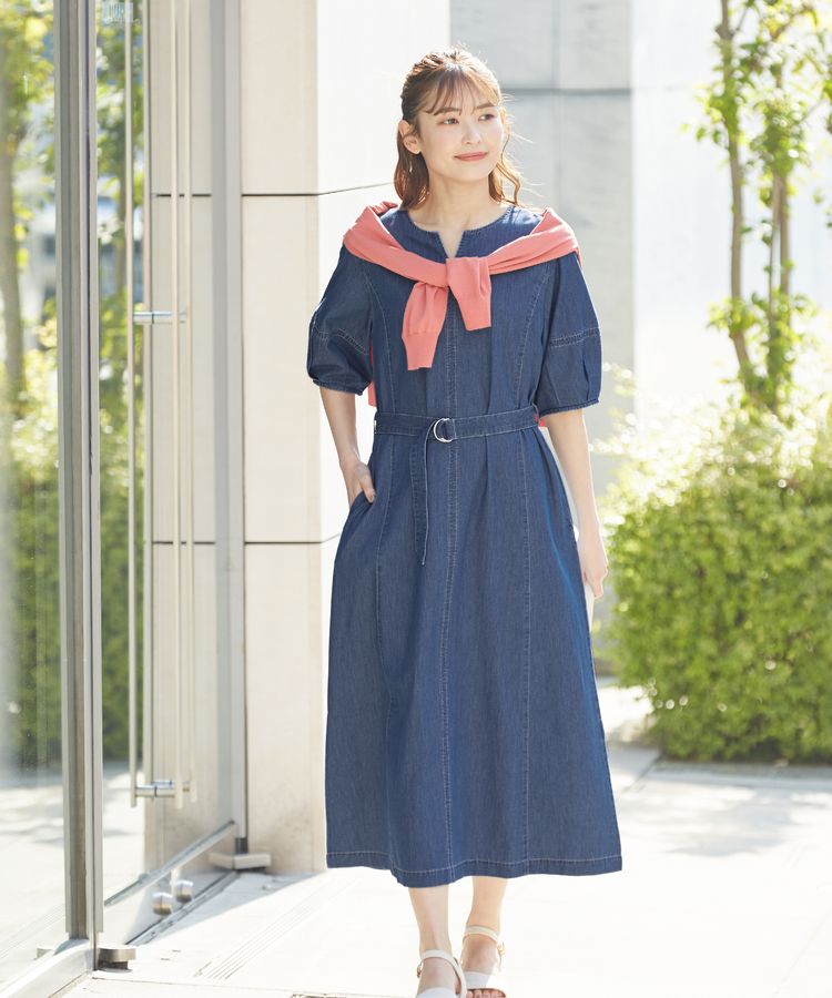 出所：ハニーズ公式通販 デニムワンピース