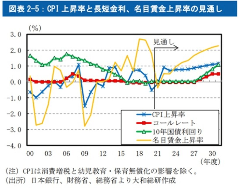 参考：大和総研「日本経済中期予測（2022～31 年度） 」（2022年1月公表）