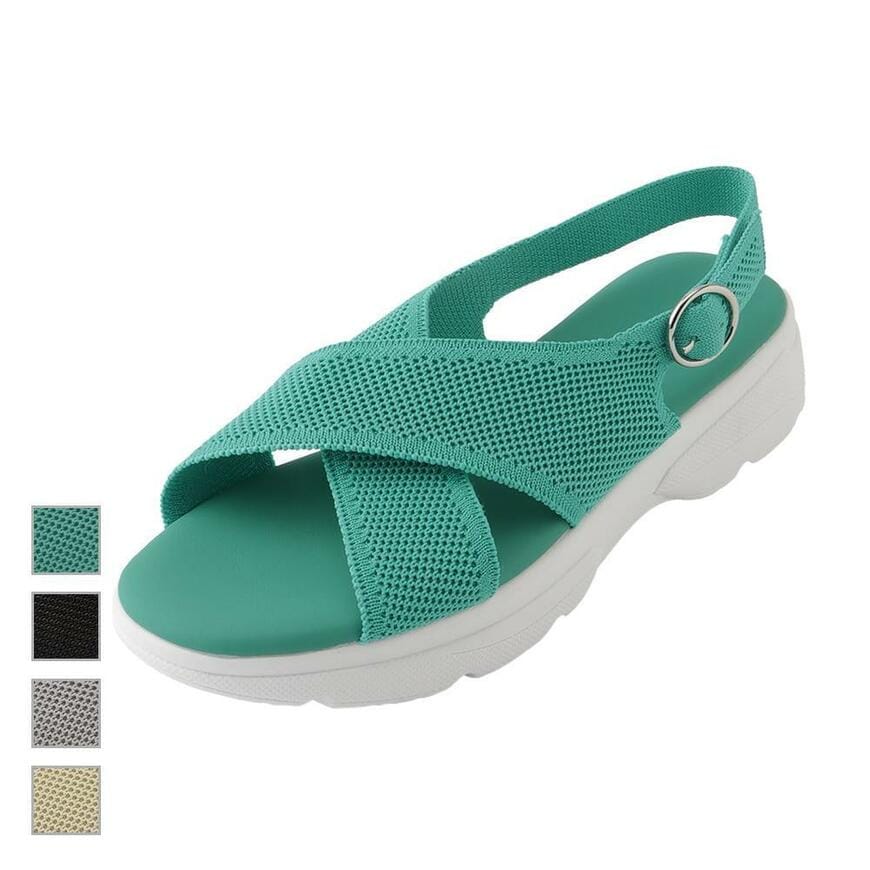 出所：ワークマン公式オンラインストア レディース　クロスストラップニットサンダル