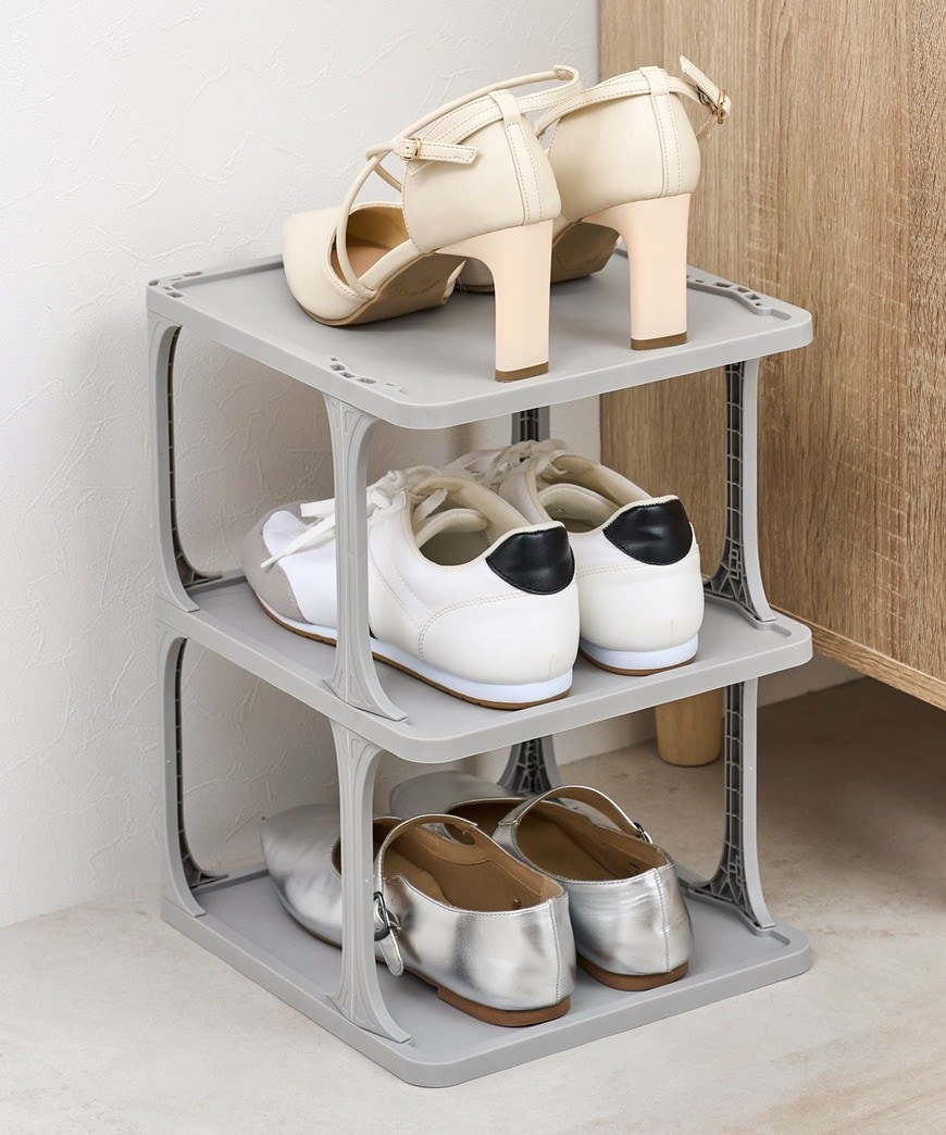 パルグループ公式ファッション通販サイト　スタッキングシューズ収納棚：3段の画像