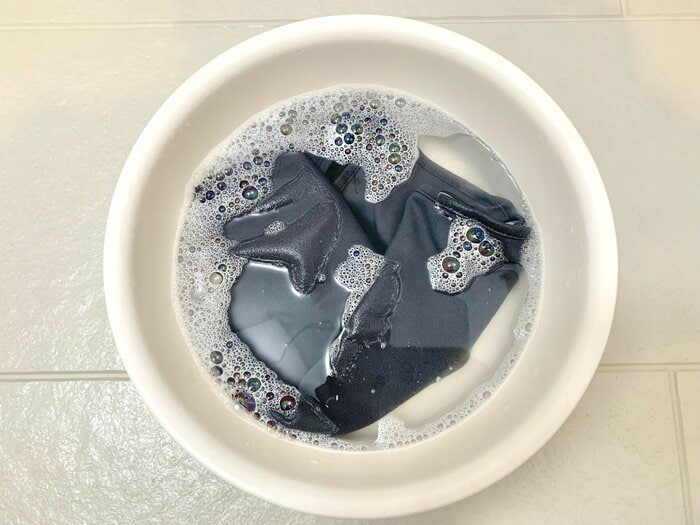 中性洗剤での手洗いを推奨