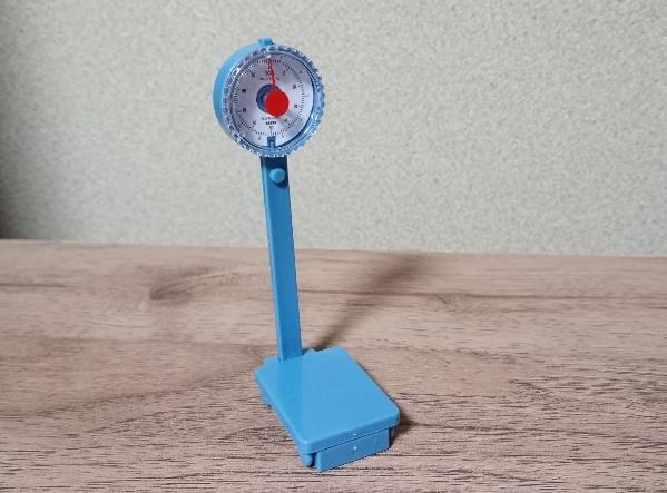 出所：筆者撮影（セリア、ミニチュア体重計）