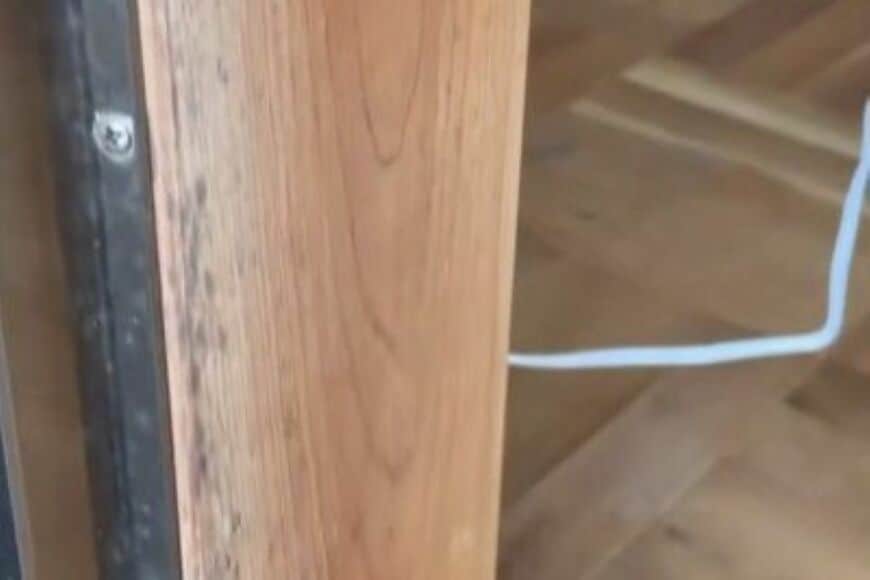 カビが発生した「窓周りの柱」が大変身　「紙やすりと蜜ろうワックス」でピカピカに…