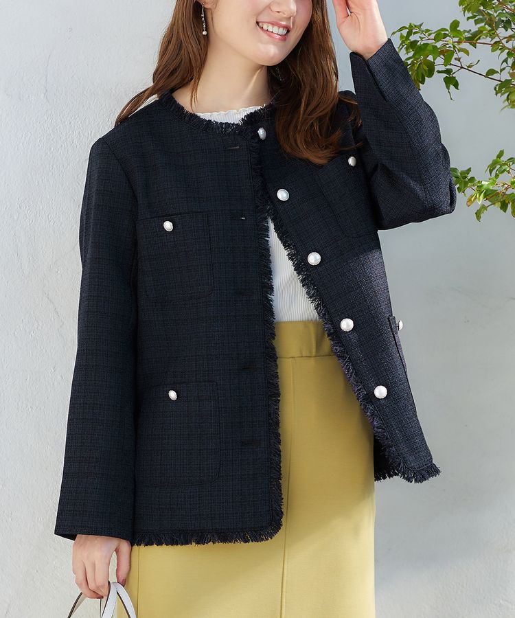 出所：ハニーズ公式通販 ツイードジャケット