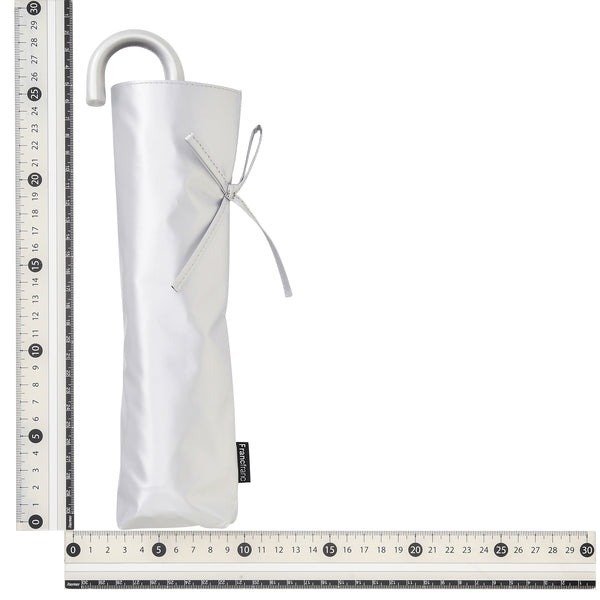 出所：フランフラン公式　遮光 リボン 折りたたみ傘 50cm ライトブルー（晴雨兼用）