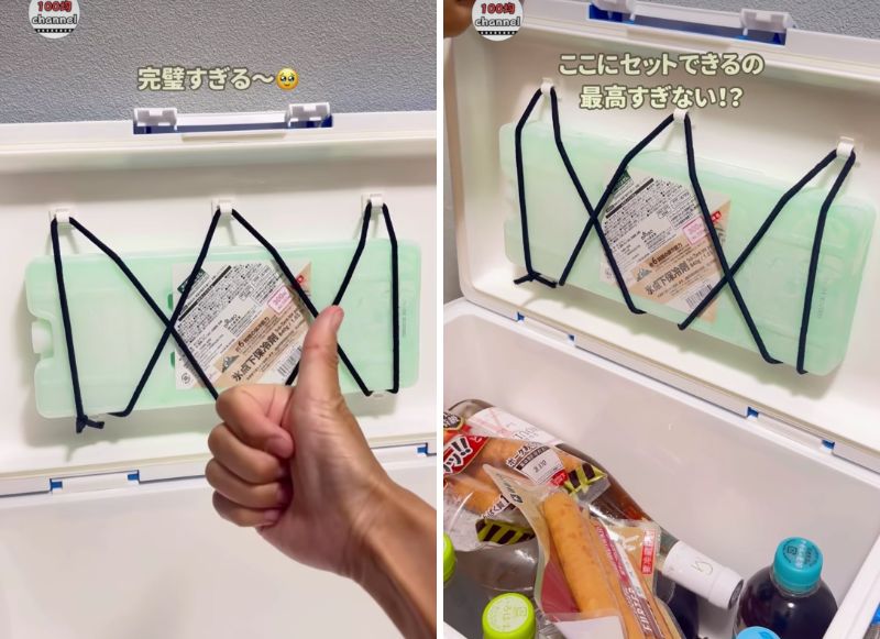 完成した「保冷剤ホルダー」