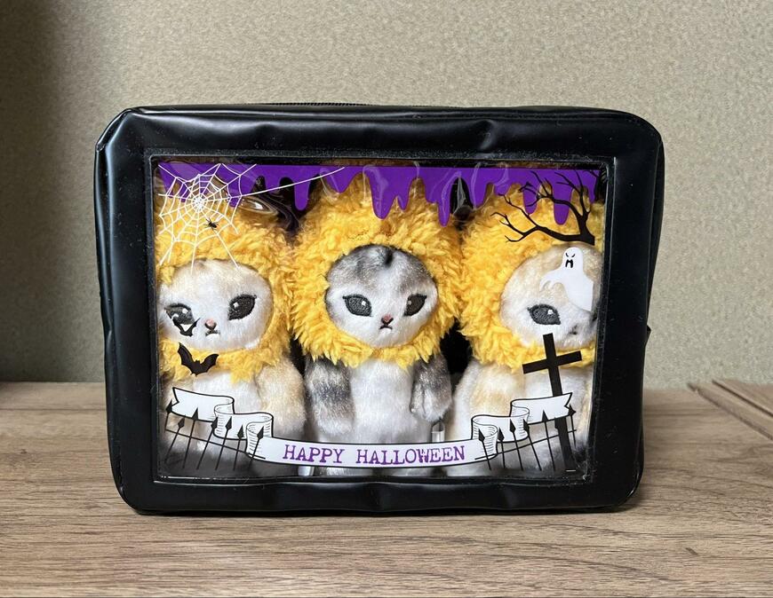 セリア、ハロウィン 窓付きポーチ ゴシック画像