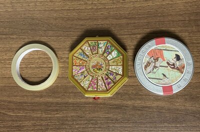 特別展「源氏物語　王朝のかがやき」＜京都会場＞、源氏物語缶　（アーモンドチュイール 4個入り）商品画像