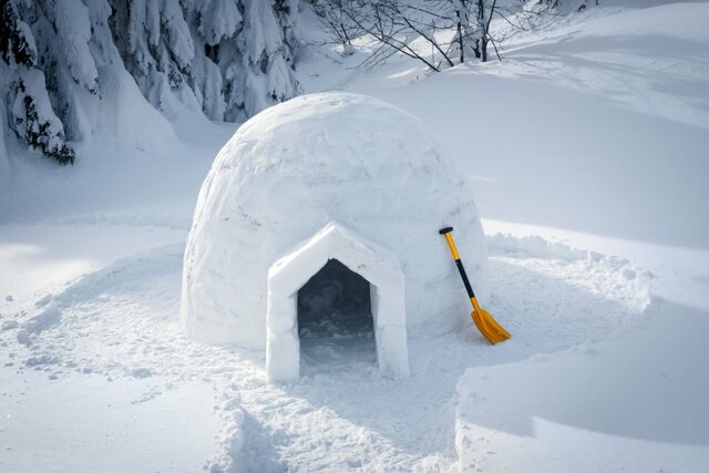 雪穴から覗く「凛々しい犬の表情」が話題　救助シーンのような一コマに「助けられたい」