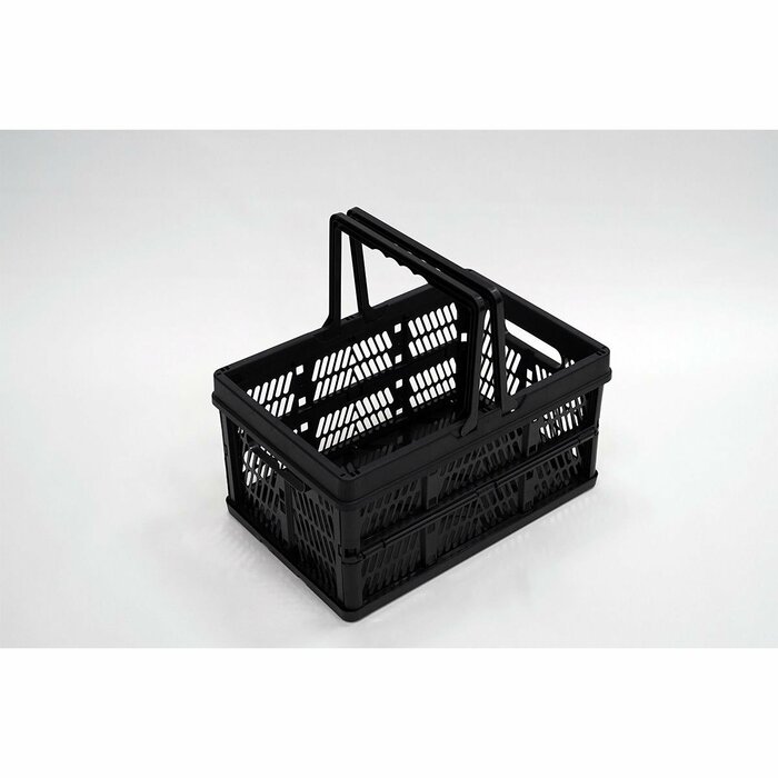 「AQ. 取っ手付き 折り畳みコンテナ Mサイズ ブラック（498円）」