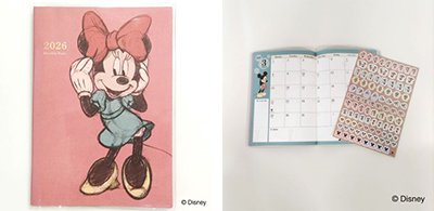 出所：ローソン　2026年版　ミッキーマウス＆ミニーマウスデザイン　ダイアリー