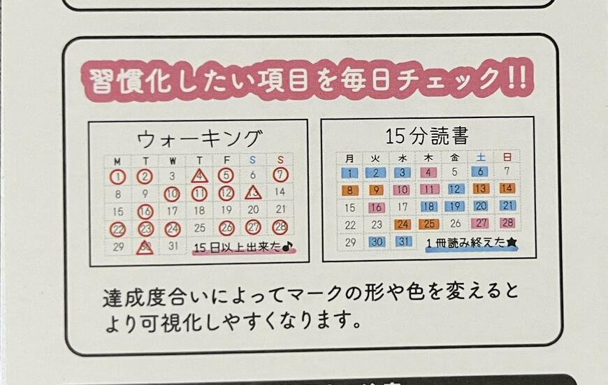 キャンドゥ、ハビットトラッカー 15枚 ミシン目入 画像