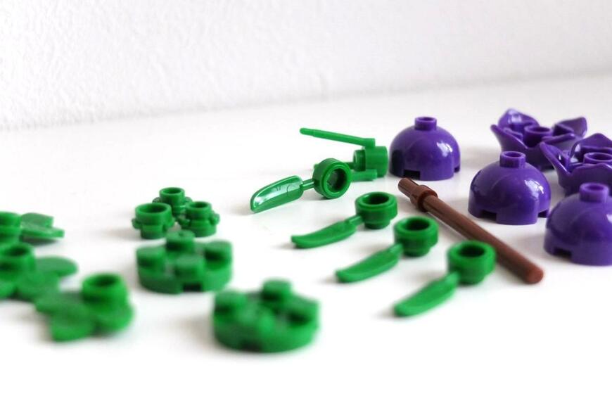 セリア、フラワーブロックパーツの写真