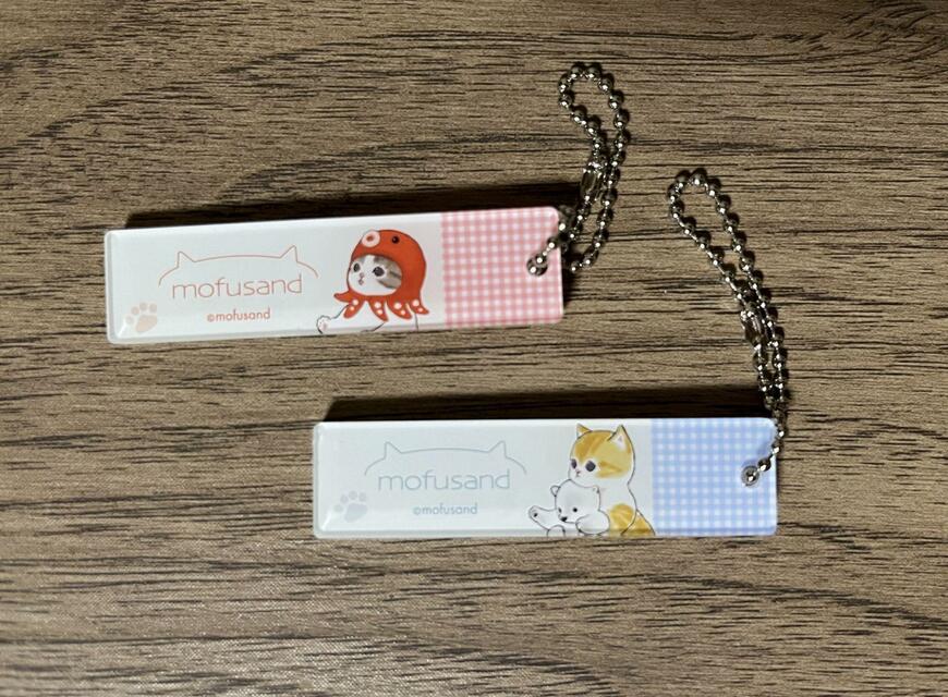 セリア、mofusand アクリルスティックキーチェーン画像